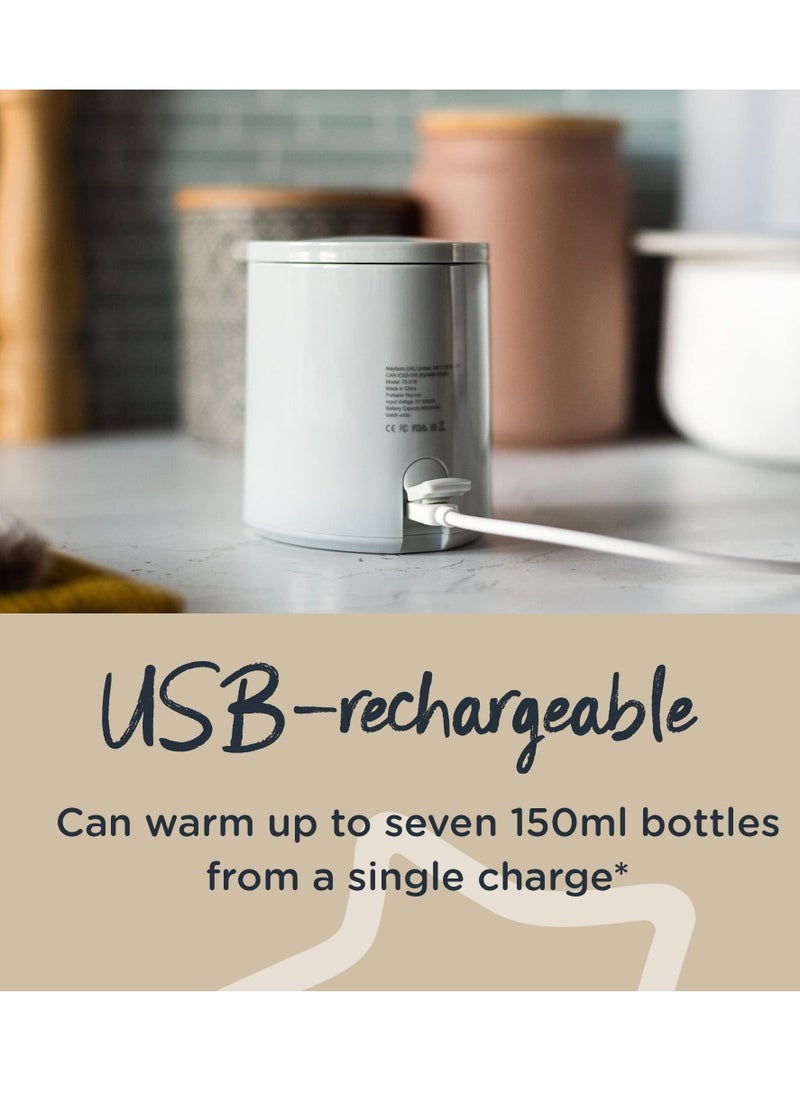 Tommee Tippee UK - Portable Baby Bottle Warmer USB Rechargeable Electric Bottle Warmer Lightweight and Travel Friendly - Image 1