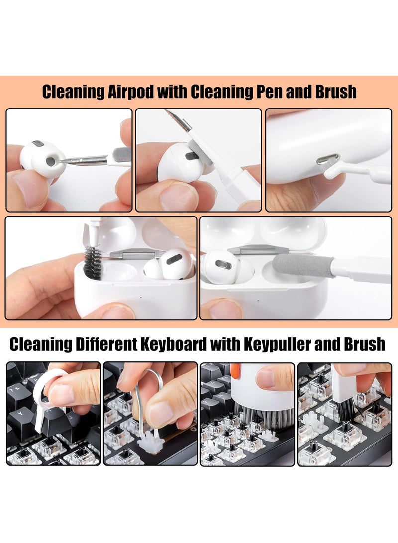 walrfid Laptop Phone Screen Cleaner Kit, Computer Keyboard Brush Cleaning Spray for iPhone AirPods MacBook iPad, 20-in-1 Electronic Device Clean Tool for Camera Earbud Car Screens (White) - Image 3