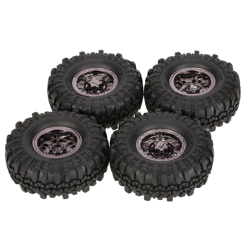 4Pcs 1.9 Inch 110mm 1/10 Rock Crawler Tires with Beadlock Wheel Rim for D90 SCX10 AXIAL RC4WD TF2 RC Car Truck Monster Truck Bigfoot - Image 3