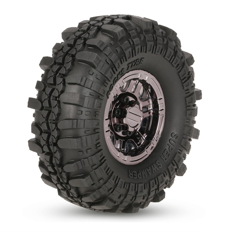 4Pcs 1.9 Inch 110mm 1/10 Rock Crawler Tires with Beadlock Wheel Rim for D90 SCX10 AXIAL RC4WD TF2 RC Car Truck Monster Truck Bigfoot - Image 2
