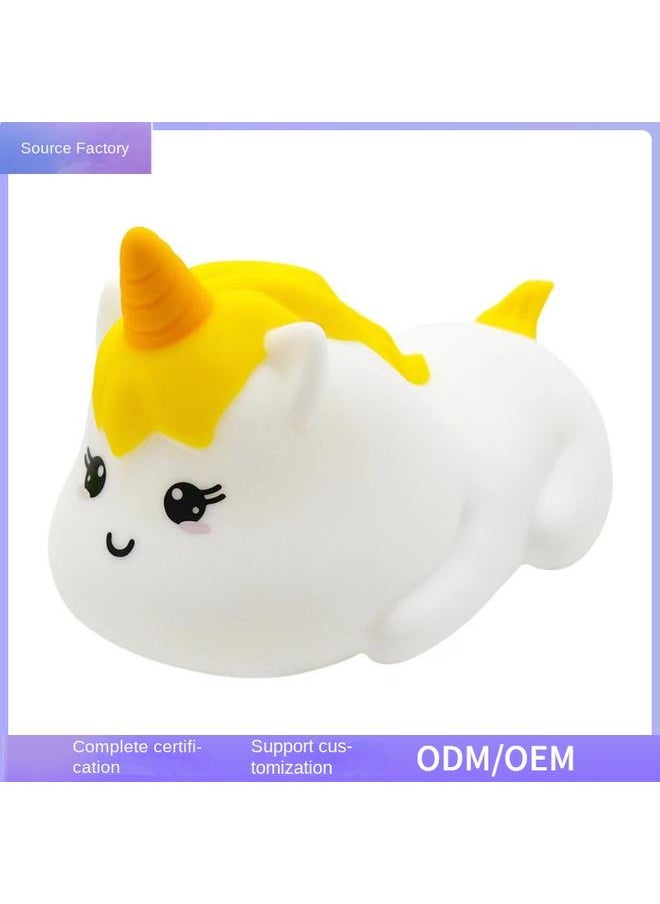Bluejw - New Product Unicorn Pat Light USB Charging Bedside Remote Control Timing Eye Protection Sleep Night Light - Image 1