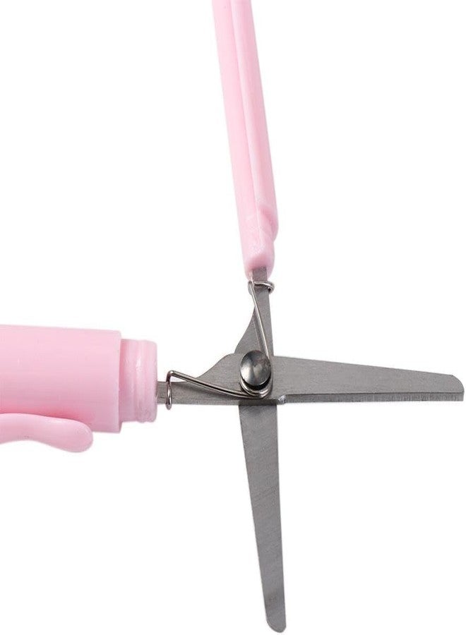 Dwuww 2Pcs Pink Pen Shape Folding Scissors, Multifunctional Handwork Art Scissors Stationary DIY Safe Folding Scissor 2-in-1 Pen Style Scissor Use Safety Cutting Tool Craft Supplies - Image 5
