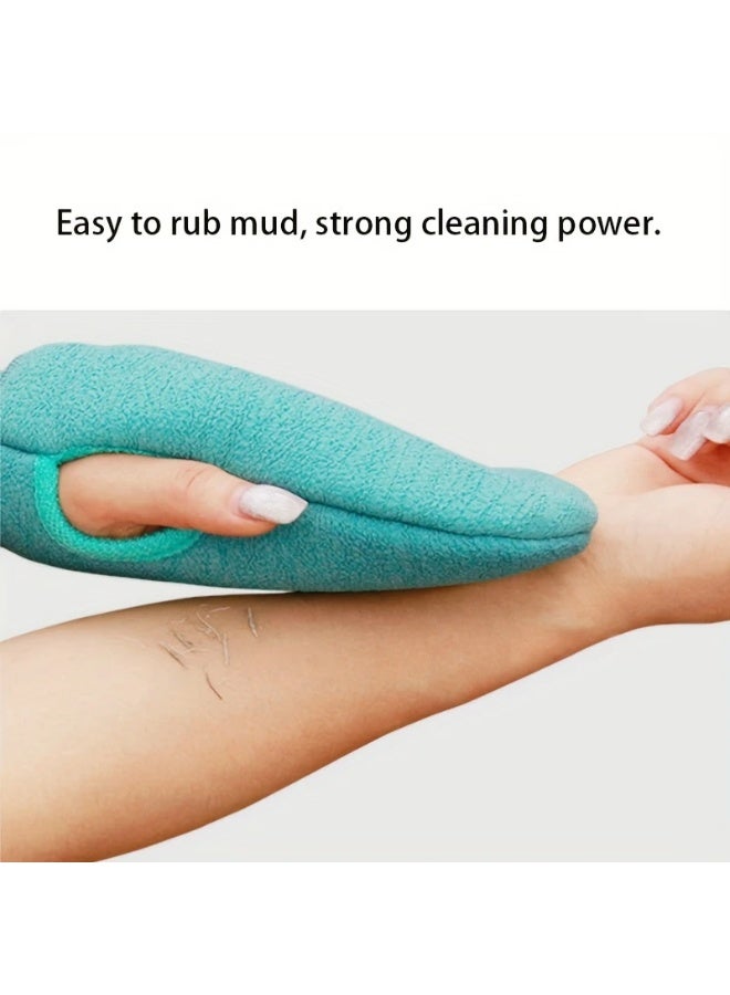 يوكانبي ٤ قطع من قفازات الاستحمام للتقشير – قفازات مزدوجة الجوانب لتقشير الجسم والتدليك، إكسسوارات استحمام قابلة لإعادة الاستخدام - Image 2