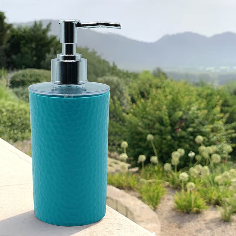 Shenron Blue Liquid Soap Dispenser for Wash Basin & Bathroom, Liquid Soap Refillable Plastic Dispenser Hand Wash, Soap Dispenser for Kitchen & Household use, Set of 2 (Plastic) - Image 5