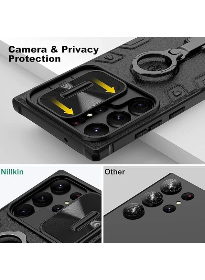Nillkin CamShield Armor Pro Series Cover Case Designed For Samsung Galaxy S23 Ultra - Black - Image 3