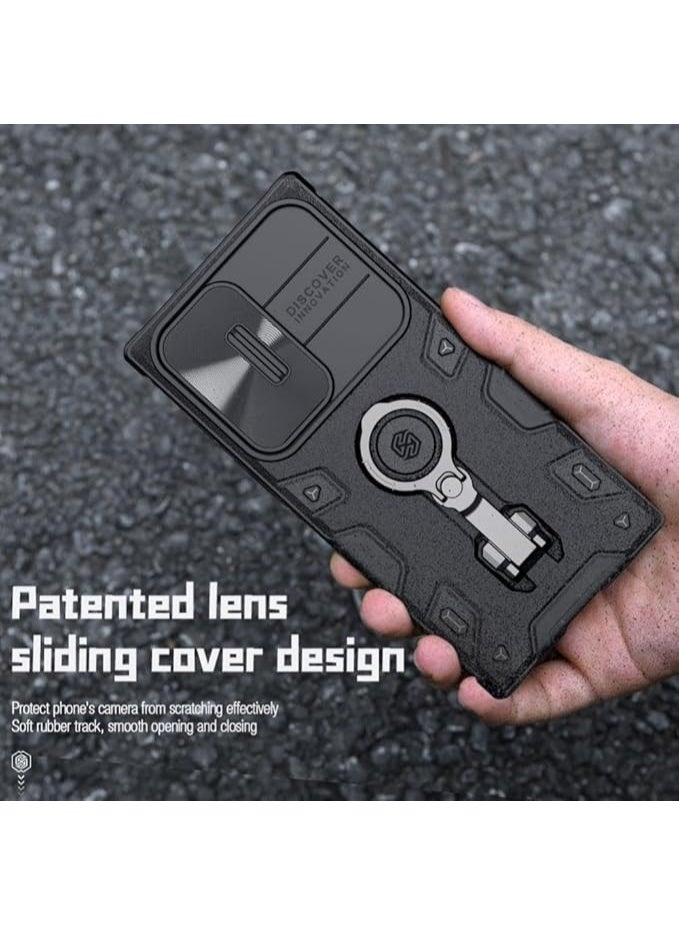 Nillkin CamShield Armor Pro Series Cover Case Designed For Samsung Galaxy S23 Ultra - Black - Image 1