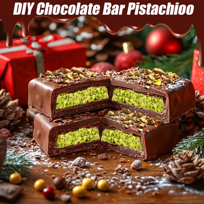 AIERSA Square Chocolate Molds Silicone, 2pcs 1In Deep Chocolate Bar Molds DIY 2.5" x 2.5" x 1" Dubai Chocolate Bar,Chocolate Covered Cookies,Silicone Molds for Baking Granola Bar, Brownie, Muffin - Image 3
