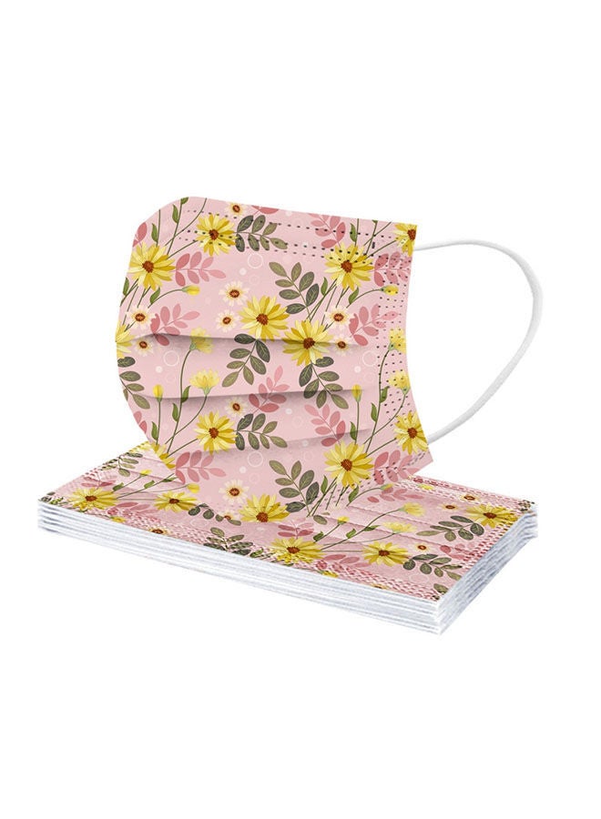 نيبمينينت أقنعة وجه للاستخدام مرة واحدة بتصميم زهرة عباد الشمس من 50 قطعة - Image 4