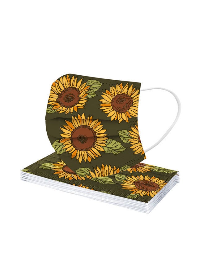 نيبمينينت أقنعة وجه للاستخدام مرة واحدة بتصميم زهرة عباد الشمس من 50 قطعة - Image 5