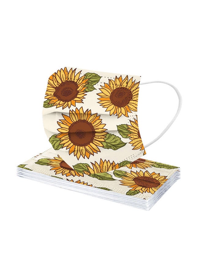 نيبمينينت أقنعة وجه للاستخدام مرة واحدة بتصميم زهرة عباد الشمس من 50 قطعة - Image 2