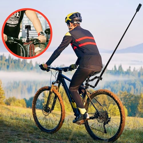 HAFOKO Motorcycle Double Clamp Mount Kit with 47" Invisible Selfie Stick compatible for Insta 360 X5-X Heavy-Duty Camera Bike Handbar Holder compatible for DJI Osmo Nano 360 Riding Record ATV UTV Boat - Image 4