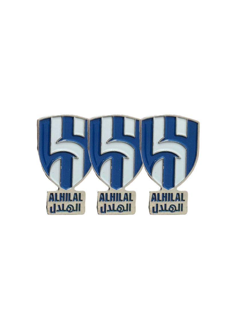 hilal 3 Pieces Al Hilal Metal Sticker for Mobile or Any Smooth Surface  - Image 1