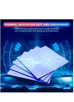 Captaintech 8 Pack Thermal Pad 100x100mm 0.5mm 1mm 1.5mm 2mm Highly Efficient Thermal Conductivity 6.0 W/mK Heat Resistant Silicone Thermal Pads for Laptop Heatsink CPU GPU SSD IC LED Cooler  - Image 4