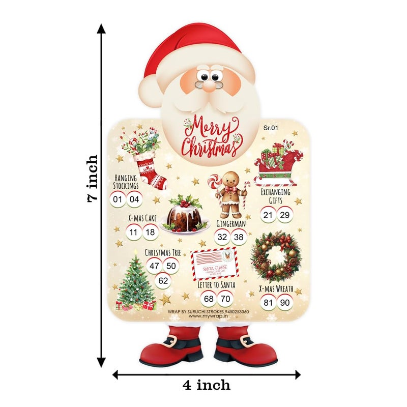 Suruchi Strokes Christmas Theme Tambola Tickets, New Housie Game for Merry Christmas Celebration for X-mas Party (30 Tickets) - Image 2
