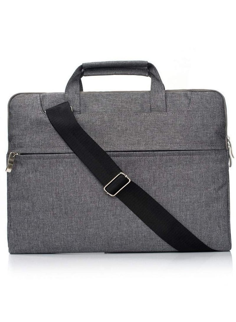 Y&D Laptop Bag Lightweight Shockproof Multifunction Bags Durable and Water-Repellent Fabric with Shoulder Strap Portable Briefcase Attache Bag for Business Casual or School (13 Inch Blue)  - Image 3