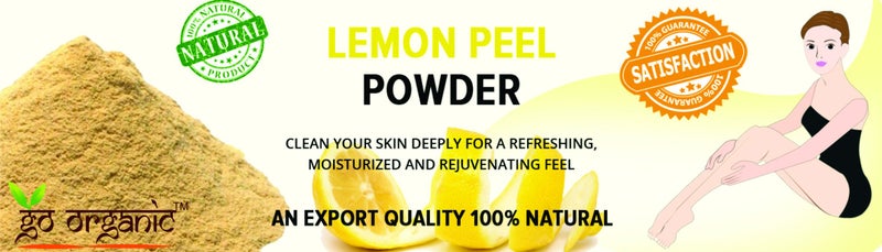 Go Organic Lemon Peel Powder (Citrus Limonum)| For Face Cleanser & Skin Whitening (150 Gm) - Image 4