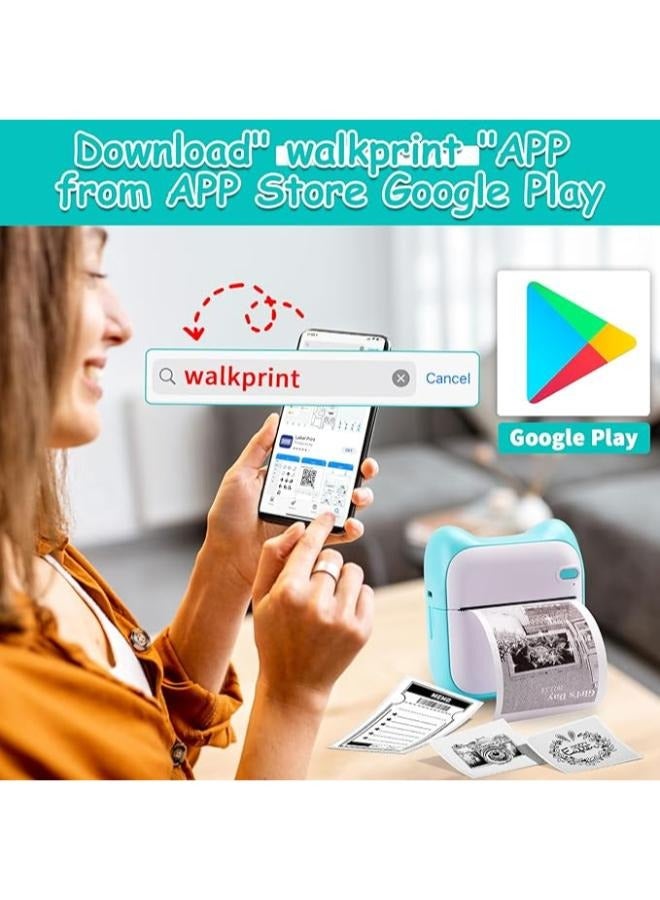 Executive LLC Mini Wireless Thermal Printer for iPhone and Android Handheld Bluetooth Thermal Printer with Sticker White Printing for Memo DIY Photo Journal List  - Image 4