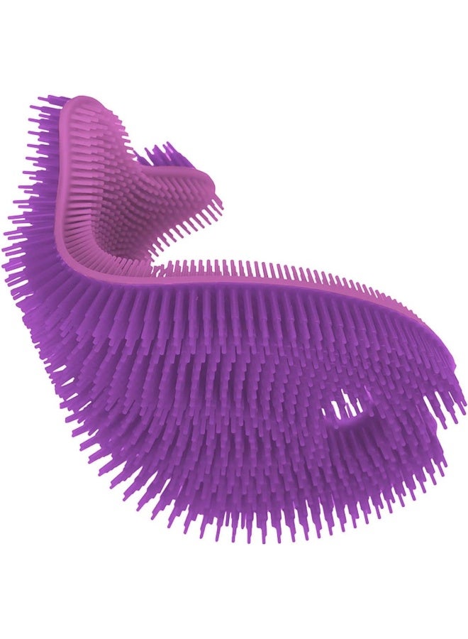 Innobaby Bathin' Smart Silicone Sensory Fish Bath Scrub for Babies and Toddlers - Purple - Image 1