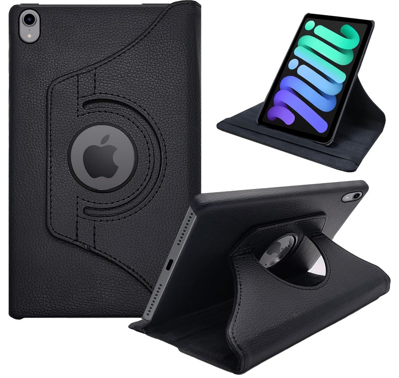 CEDO iPad mini 6th Gen/iPad mini 7th Gen 8.3 inch Flip Cover | Leather Finish | 360 Degree Rotate Back Cover | Shockproof Back Cover Case for iPad mini 6 (2021) / iPad mini 7 (2024) 8.3 in (Black) - Image 1
