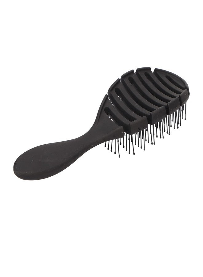AMONIDA Detangling Hair Brush Lightweight Black Hollow Out Elastic Hair Brush for Men Hair Salon - Image 3