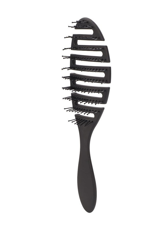 AMONIDA Detangling Hair Brush Lightweight Black Hollow Out Elastic Hair Brush for Men Hair Salon - Image 4