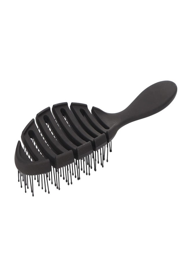 AMONIDA Detangling Hair Brush Lightweight Black Hollow Out Elastic Hair Brush for Men Hair Salon - Image 2