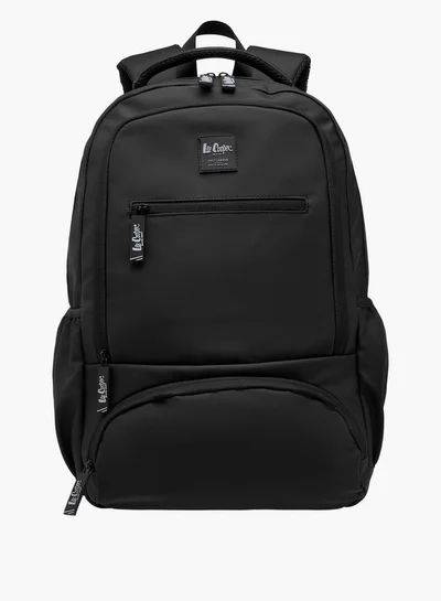 Lee Cooper Boys Solid Backpack with Adjustable Straps and Zip Closure - 33x48x14 cm