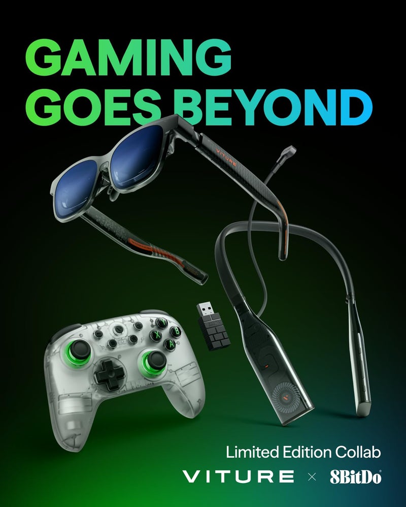 VITURE × 8BitDo وحدة تحكم ألعاب لاسلكية Ultimate 2C 3 أوضاع لسماعة الرقبة، أندرويد و ويندوز | تخطيط Xbox | عصي تحكم بتأثير هول | زنبركات خطية | تخطيط L4/R4 | سلكية، بلوتوث و 2.4G - Image 2