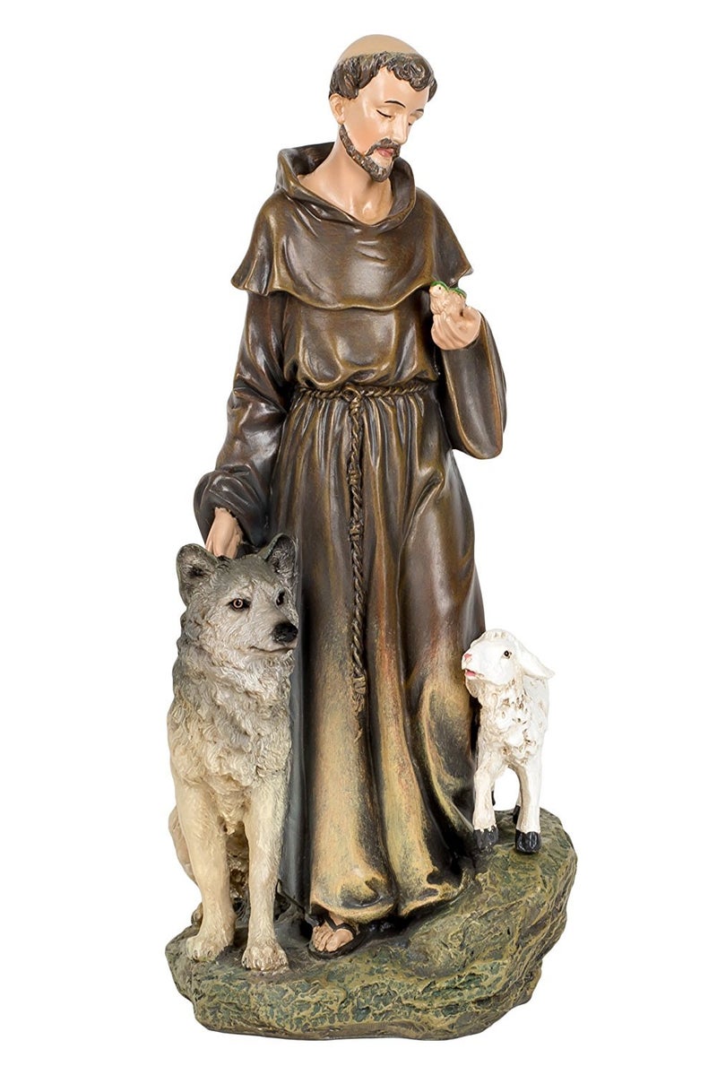 Renaissance Collection Joseph's Studio by Roman Exclusive Saint Francis with Animals Figurine, 9.75-Inch - Image 1