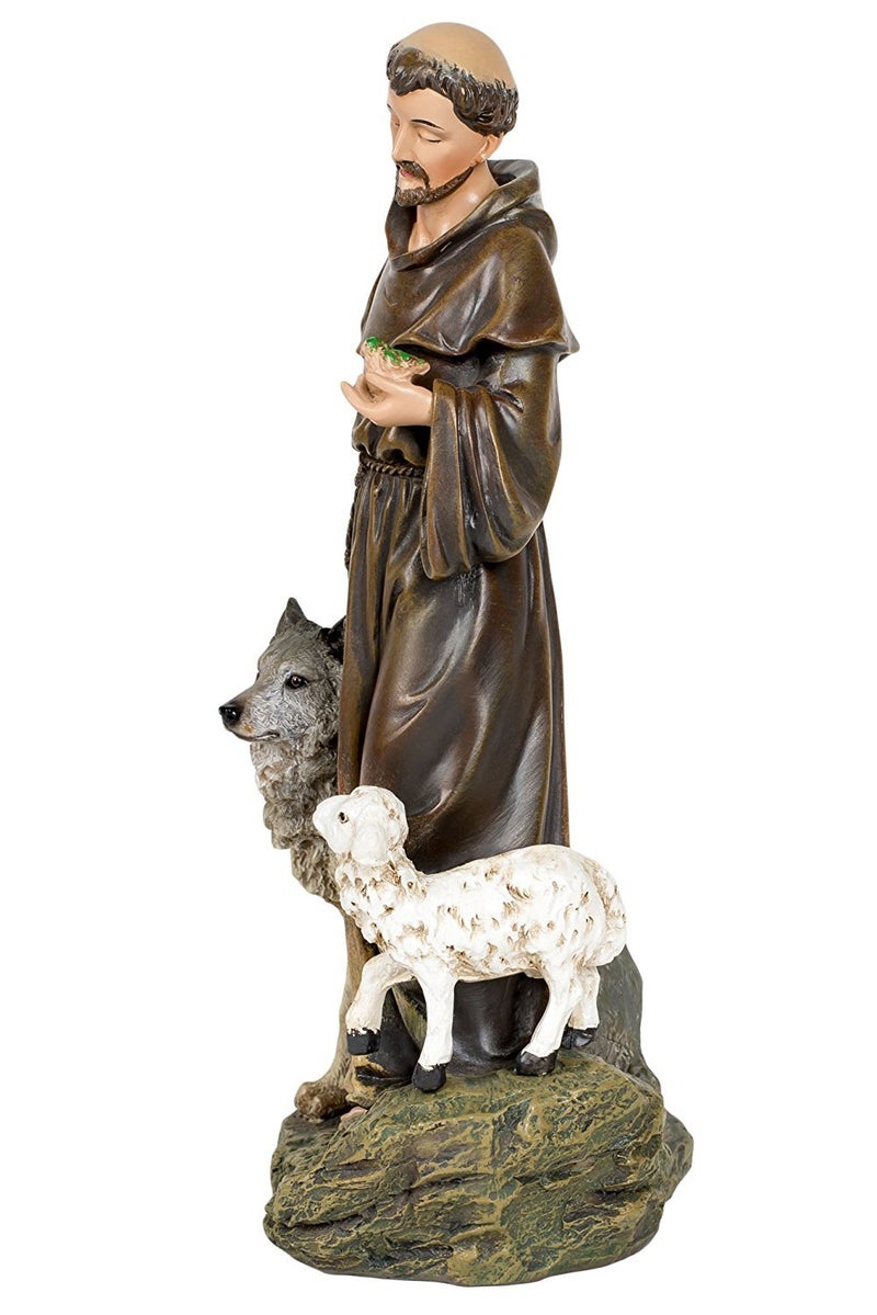 Renaissance Collection Joseph's Studio by Roman Exclusive Saint Francis with Animals Figurine, 9.75-Inch - Image 2