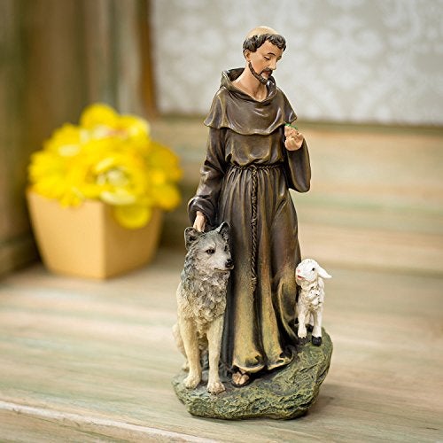 Renaissance Collection Joseph's Studio by Roman Exclusive Saint Francis with Animals Figurine, 9.75-Inch - Image 3