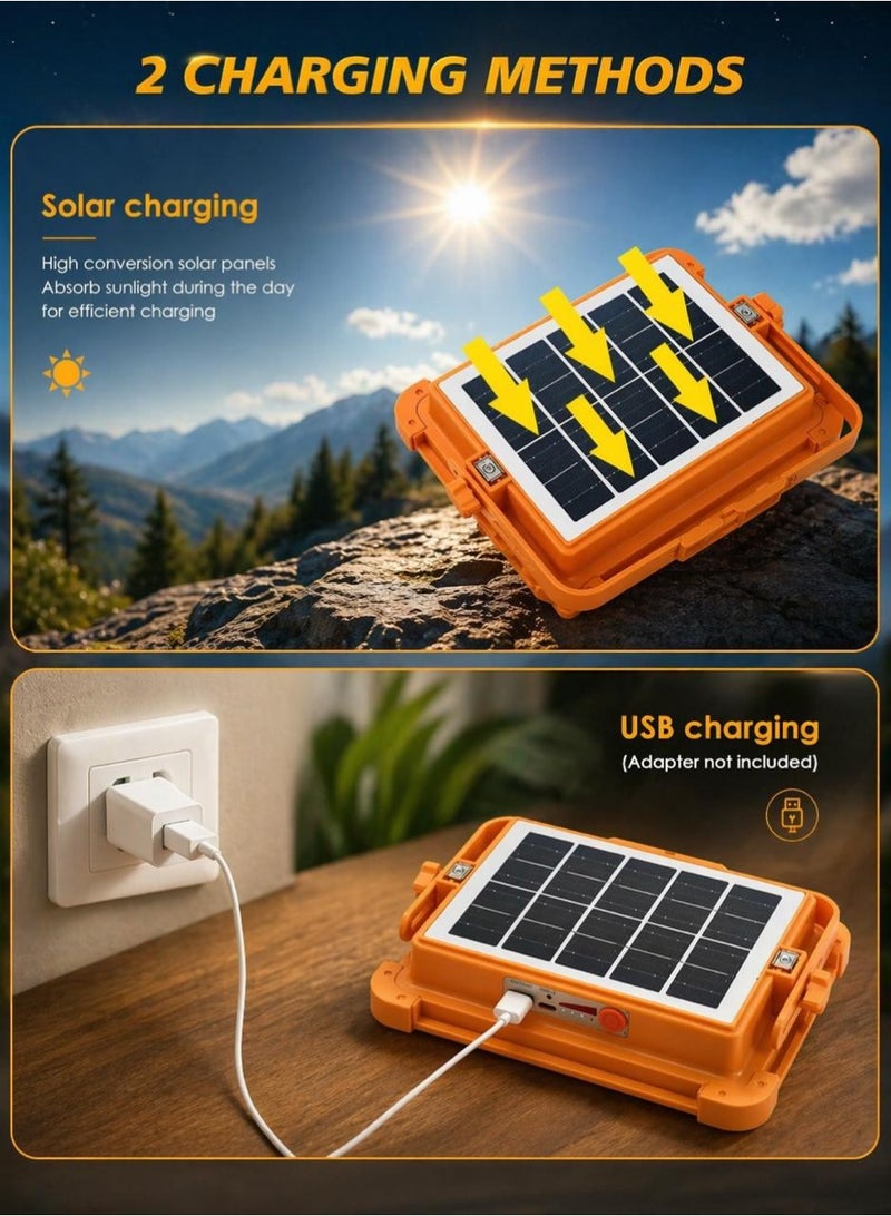 BKMax Rechargeable Solar LED Light – Portable, Waterproof, Powerbank For Home, Outdoor 4 Light Modes,Rechargeable Floorlight for Emergency Worklight for Power Cut - Image 2