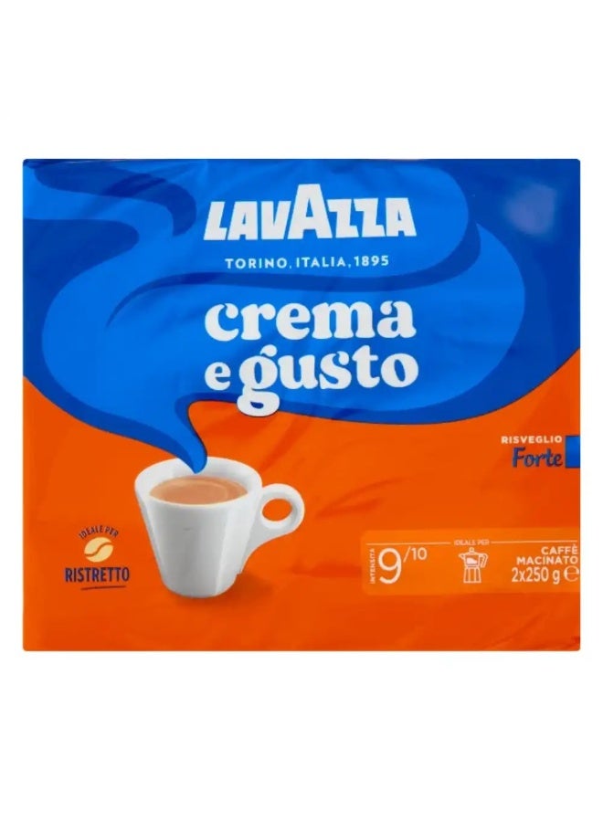 Lavazza Crema e Gusto Forte Ground Coffee (2 x 250g)