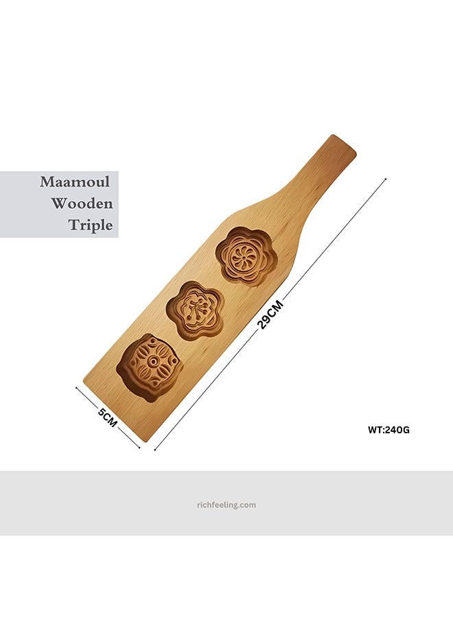Feelings Maamoul Wooden Triple Assorted Design  - Image 2