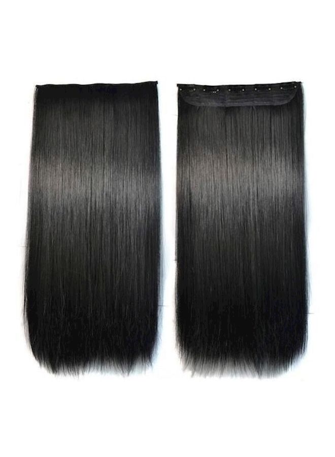 NIBEMINENT Straight Long Hair Extension Black