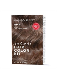 Madison Reed Radiant Hair Color Kit, Permanent Hair Dye, 100% Gray Coverage, Ammonia-Free, Veneto Light Brown 7NVA Light Smoky Brown, Pack of 1  - Image 1