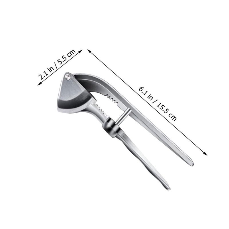 2Pcs Aluminum Alloy Manual Garlic Press Handheld Metal Mincer Tool For Cooking - Image 3