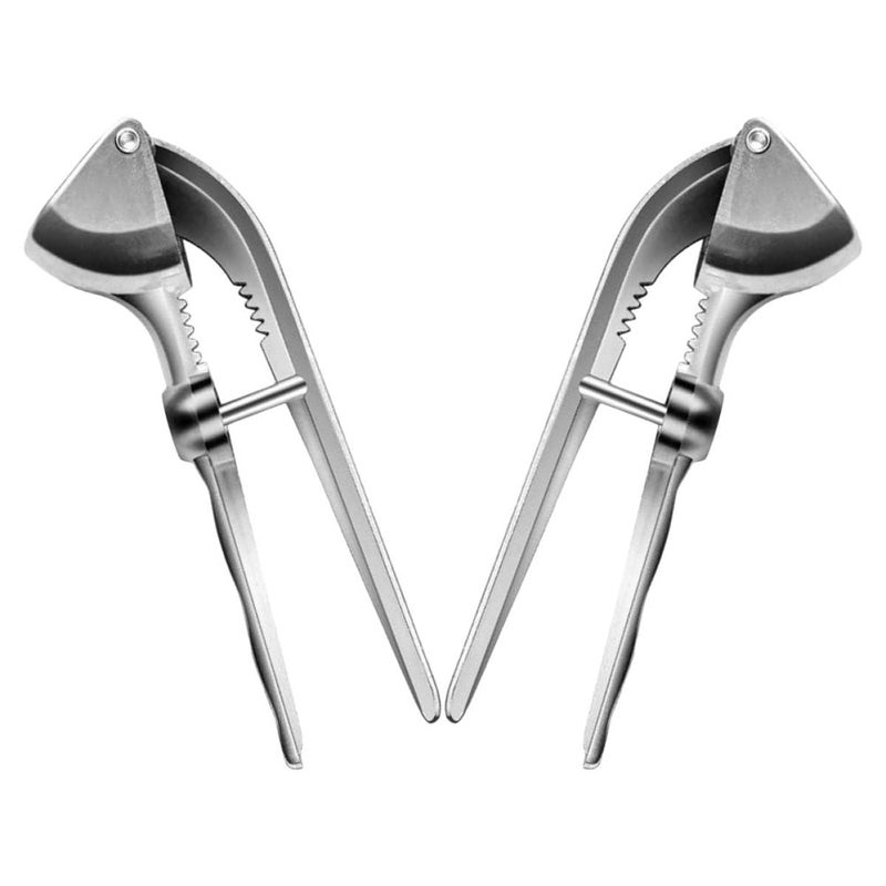 2Pcs Aluminum Alloy Manual Garlic Press Handheld Metal Mincer Tool For Cooking - Image 2