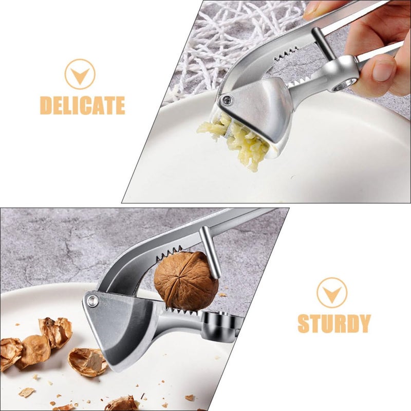 2Pcs Aluminum Alloy Manual Garlic Press Handheld Metal Mincer Tool For Cooking - Image 4