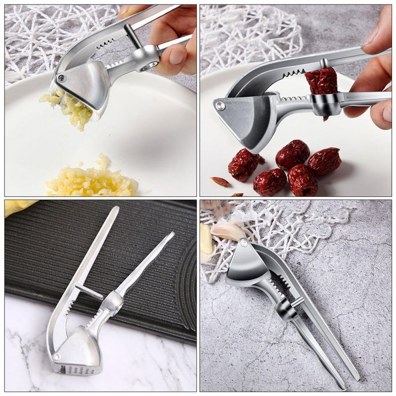 2Pcs Aluminum Alloy Manual Garlic Press Handheld Metal Mincer Tool For Cooking - Image 5