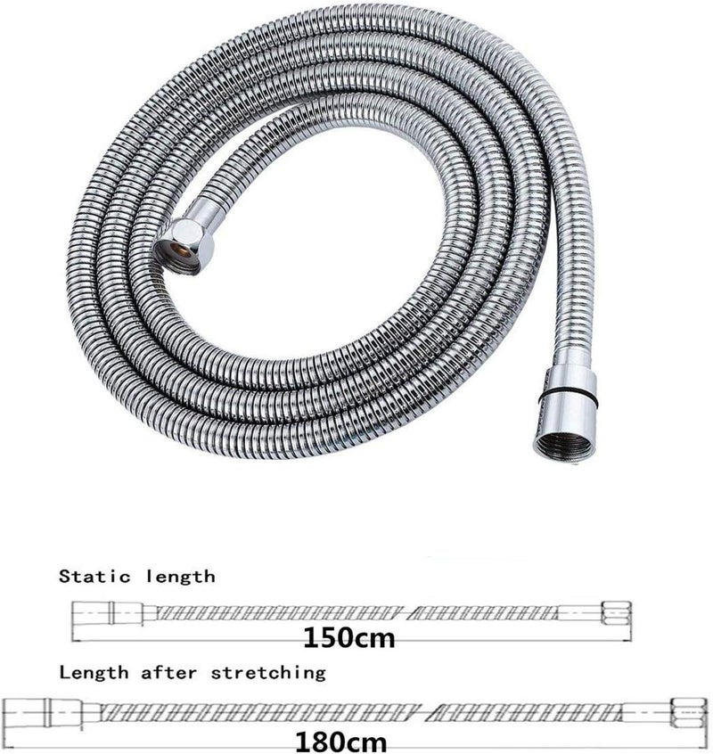 SHOWAY 1.5m Shower Hose Stainless Steel Flexible Handheld Showerhead Replacement Hose - Image 2