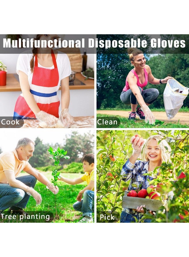 Dingion Dingion 4000 Pack Disposable Gloves Plastic Gloves Disposable Food Prep Gloves Safe PE Gloves Disposable Latex Free Disposable Gloves for Gardening Kitchen Cooking Food Handling, One Size Fits Most - Image 2