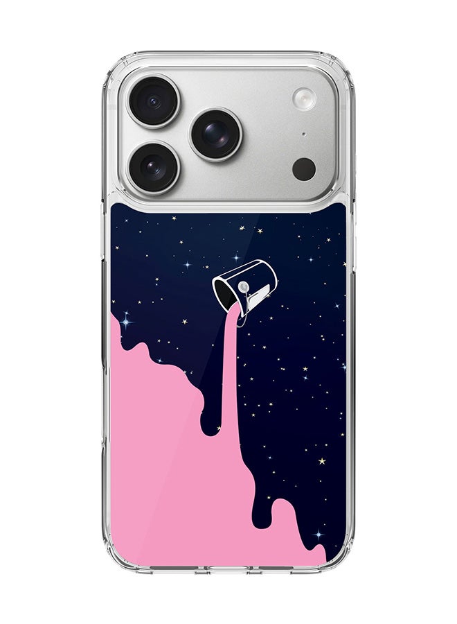 Stylizedd Classic Clear MagSafe Case for iPhone 17 Pro , Hybrid Soft Case Flexible Edges Anti Drop TPU PC Gel Thin Transparent Cover [ Designed for iPhone 17 Pro ] - Berry Milky Way