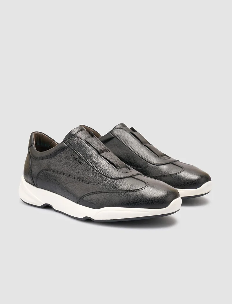 كاباني Leather Black Men's Sports Shoes