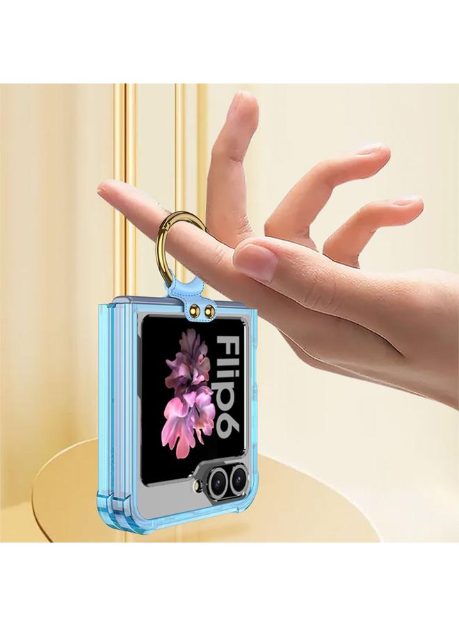 إيروريكس جراب هاتف Samsung Galaxy Z Flip6 / Flip7 Fe بحلقة هوائية مع تغطية كاملة وفيلم مقوى (برتقالي) - Image 5