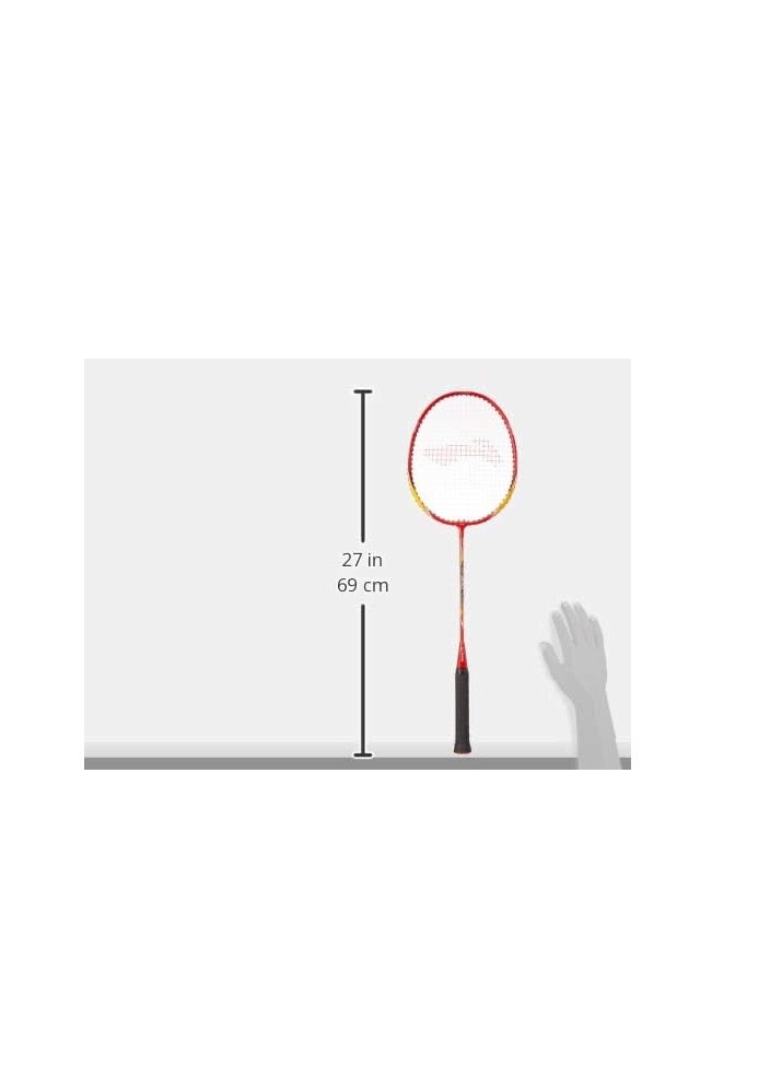 Li-Ning AYPQ232-5 XP 900 Blend Strung Badminton Racquet With Free Head Cover (Red/Orange) - Image 3