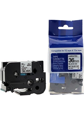 Brother P-Touch Equivalent Silver Label 36 Mm Tze-Tape Aze-M961 