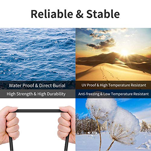 BIFALE Cat7 Ethernet Cable 25ft, Cat7 Outdoor Cable Triple Shielding SSTP 10Gbps 600MHz Ethernet Patch Cable for Modem Router LAN RJ45, UV/Water Proof, Direct Burial, PE Jacket - Image 3
