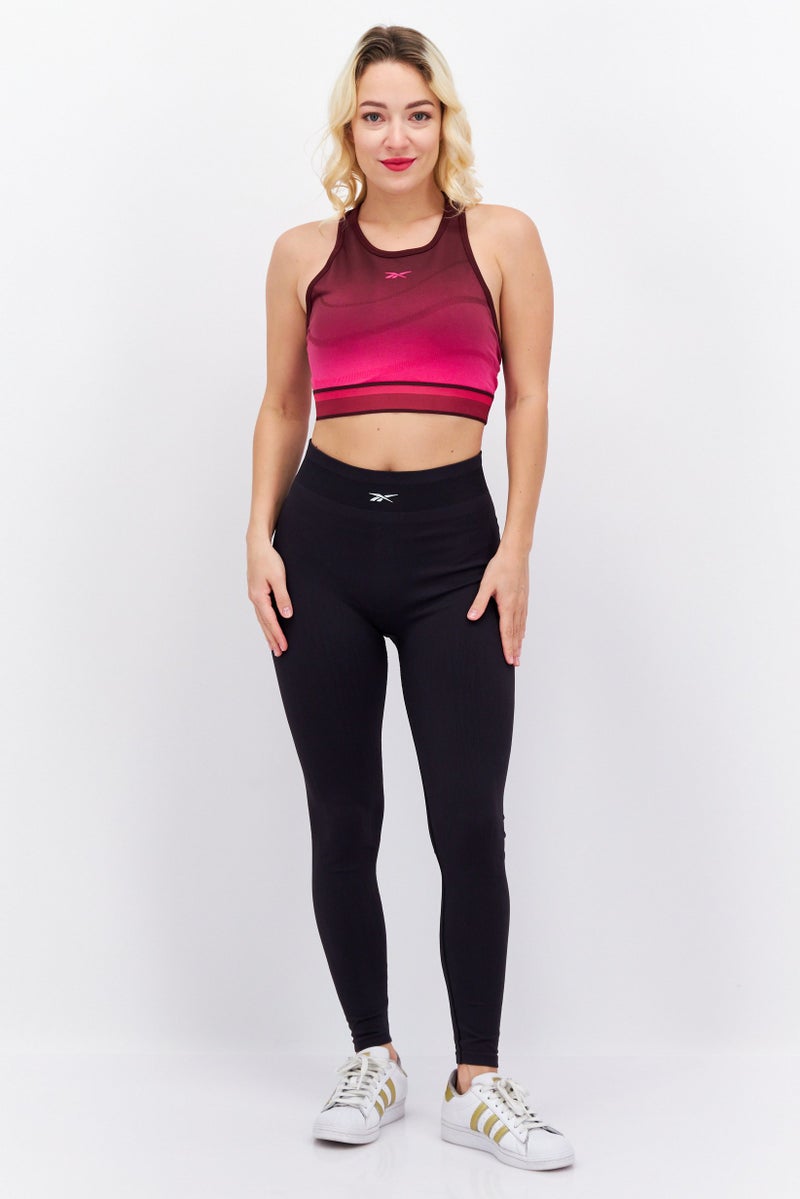 Reebok Women Sportwear Fit Sleeveless Training Crop Top, Maroon - Image 2