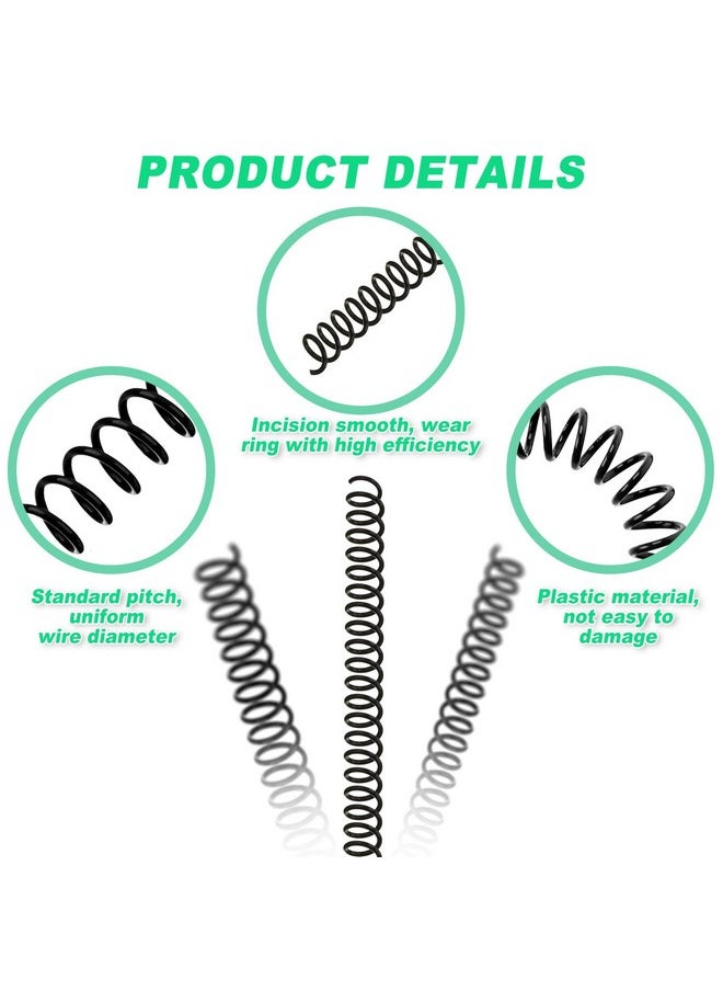 Leinuosen Leinuosen 120 Pack Plastic Spiral Binding Coils Binding kit Spirals Multi Size Spiral Binding Spines Binder Combs Spines (Black,5/16 Inch)  - Image 3